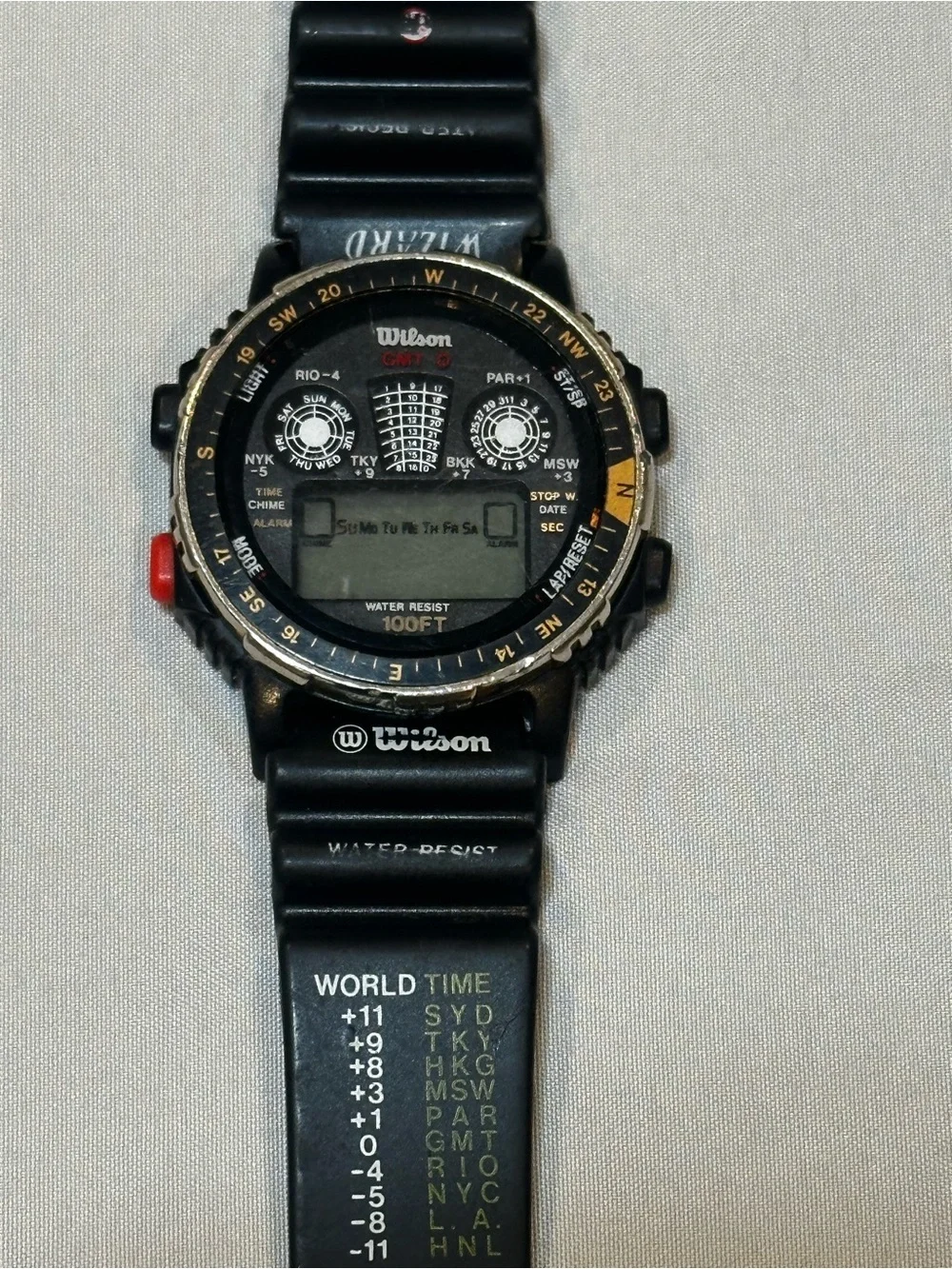 Wilson Black Digital Multifuntion Sports Watch Water Resistant